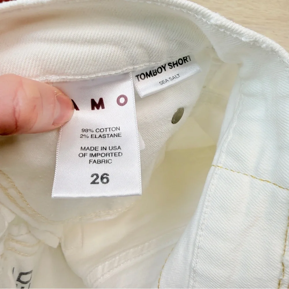 AMO Women's White Denim Shorts